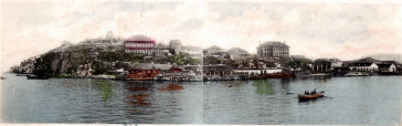 Postcard photo of Chefoo as see from the sea